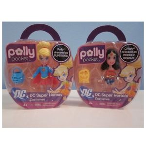 Polly Pocket Supergirl & Wonder Woman Bundle
